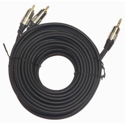 CABLU audio GEMBIRD stereo (3.5 mm jack la 2 x RCA), 1.5m, conectori auriti, "CCA-352-1.5M" (timbru verde 0.08 lei)