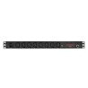 PDU LOGILINK 1U pt. rack 19 inch, 8 prize IEC, intrare IEC, max 16 A, protectie suprasarcina SI impotriva trasnetului, "PDU8P01"
