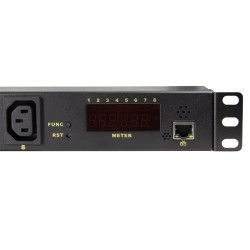 PDU LOGILINK 1U pt. rack 19 inch, 8 prize IEC, intrare IEC, max 16 A, protectie suprasarcina SI impotriva trasnetului, "PDU8P01"