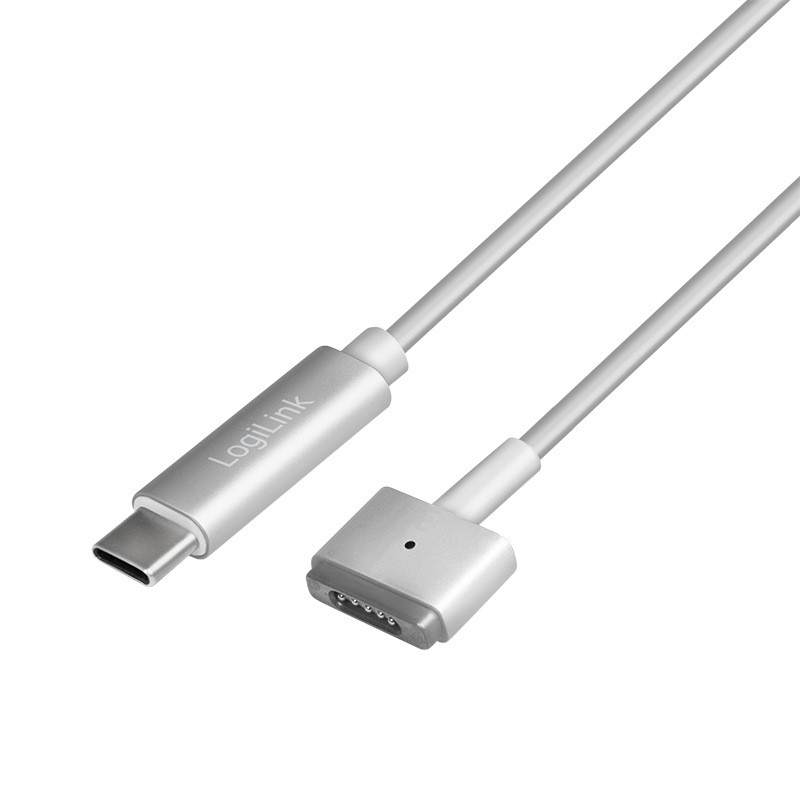 CABLU alimentare LOGILINK, pt. notebook Apple, USB Type-C (T) la Apple MagSafe2 (T), 1.8m, argintiu, "PA0226" (timbru verde 0.18