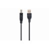 CABLU USB GEMBIRD pt. imprimanta, USB 2.0 (T) la USB 2.0 Type-B (T), 1m, conectori auriti, black, "CCP-USB2-AMBM-1M" (timbru ver