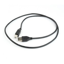 CABLU USB GEMBIRD pt. imprimanta, USB 2.0 (T) la USB 2.0 Type-B (T), 1m, conectori auriti, black, "CCP-USB2-AMBM-1M" (timbru ver
