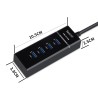 HUB extern SPACER, porturi USB: USB 3.0 x 4, conectare prin USB 3.0, 1m lungime cablu, negru, 45507057 "SPH-4USB30-01"   (timbru