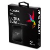 SSD extern ADATA SC685, 2 TB, 2.5 inch, USB 3.2, 3D Nand, R/W: 530/460 MB/s, "ASC685-2TU32G2-CBK" (timbru verde 0.18 lei)