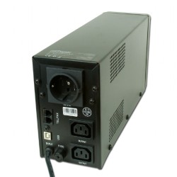 UPS GEMBIRD, Line Int. cu management, mini tower, 850VA/510W, AVR, IEC x 2/ Schuko x 1, 1 x baterie 12V/8Ah, display LCD, back-u