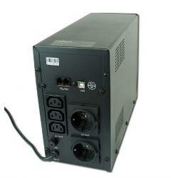 UPS GEMBIRD, Line Int. cu management, mini tower, 1200VA/720W, AVR, IEC x 3/ Schuko x 2, 2 x baterie 12V/7Ah, display LCD, back-