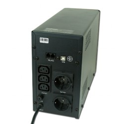 UPS GEMBIRD, Line Int. cu management, mini tower, 1500VA/900W, AVR, IEC x 3/ Schuko x 2, 2 x baterie 12V/8Ah, display LCD, back-