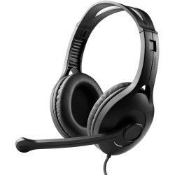 CASTI Edifier, cu fir, standard, utilizare multimedia, call center, microfon pe casca, conectare prin USB 2.0, negru, "K800-BK",