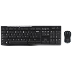 KIT wireless LOGITECH, tastatura wireless multimedia + mouse wireless 3 butoane, black, "MK270" 45501442 "920-004508"  (timbru v