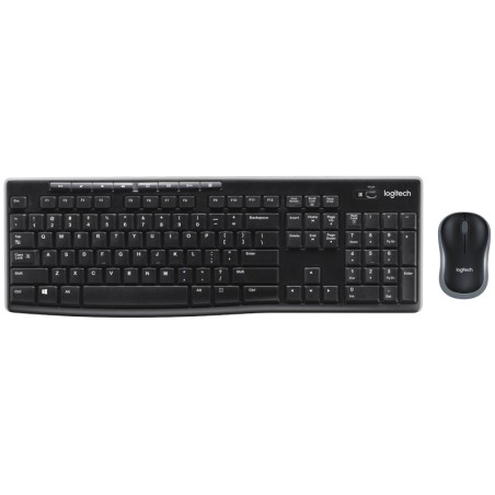 KIT wireless LOGITECH, tastatura wireless multimedia + mouse wireless 3 butoane, black, "MK270" 45501442 "920-004508"  (timbru v