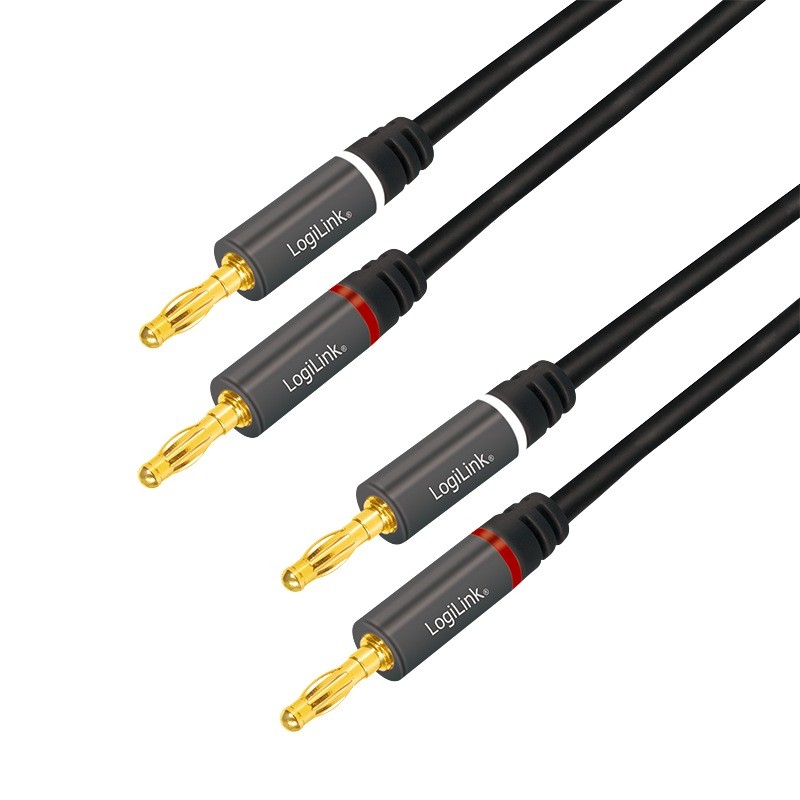 CABLU audio LOGILINK stereo (2 x 2.5 mm jack T/T), 3m, conectori auriti, negru "CA1210" (timbru verde 0.18 lei)