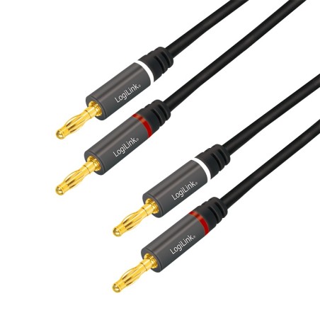 CABLU audio LOGILINK stereo (2 x 2.5 mm jack T/T), 3m, conectori auriti, negru "CA1210" (timbru verde 0.18 lei)