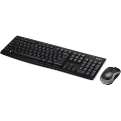 KIT wireless LOGITECH, tastatura wireless multimedia + mouse wireless 3 butoane, black, "MK270" 45501442 "920-004508"  (timbru v