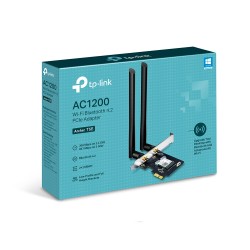 ADAPTOR RETEA TP-LINK AC1200, intern wireless 2.4 GHz | 5 GHz, PCI-E, port, 1200 Mbps, antena externa x 2, "Archer T5E"