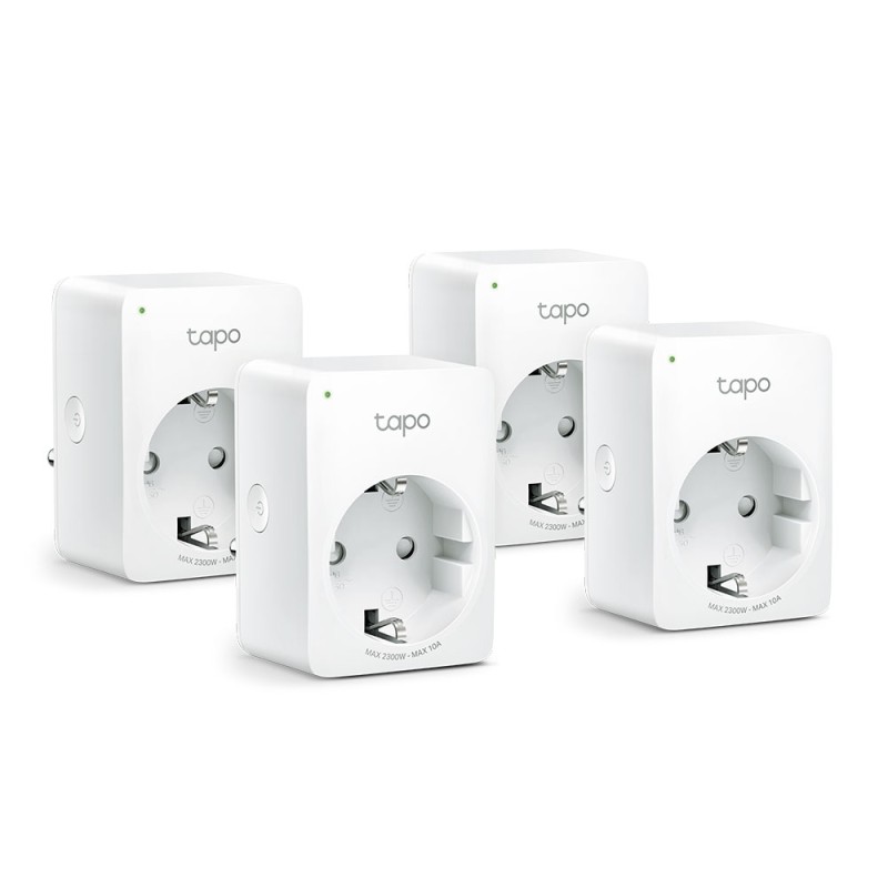 PRIZA inteligenta TP-LINK, Schuko x 1, conectare prin Schuko (T), 10 A, programare prin smartphone, Bluetooth, WiFi, alb "Tapo P