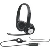 CASTI Logitech, "H390", cu fir, standard, utilizare multimedia, call center, microfon pe brat, conectare prin USB 2.0, negru, "9