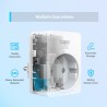 PRIZA inteligenta TP-LINK, Schuko x 1, conectare prin Schuko (T), 10 A, programare prin smartphone, Bluetooth, WiFi, alb "Tapo P