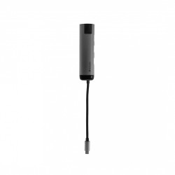 HUB extern VERBATIM, Gigabit LAN x 1, USB 3.0 x 2, HDMI x 1 (4K), USB Type C x 1, conectare USB Type C, cablu 15 cm, max. 3A, br