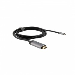 CABLU video VERBATIM, 4K, USB Type C (T) la HDMI (T), cablu 1.5 m, brushed metal "49144" (timbru verde 0.18 lei)