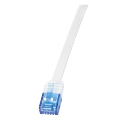 PATCH CORD UTP LOGILINK Cat6, cupru, flat, 5 m, alb, AWG32, "CF2071U" (timbru verde 0.18 lei)