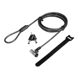 CABLU securitate LOGILINK pt. notebook slot Wedge, cheie identica, conectare directa, 2m, cablu otel carbon, permite pivotare si
