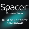 TRUSA scule SPACER contine 1 x ciocan, 1 x patent, 1 x surubelnita, 12 x capete surubelnita, 1 x cheie reglabila, 1 x protectie 