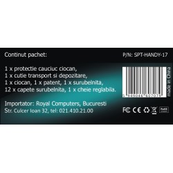 TRUSA scule SPACER contine 1 x ciocan, 1 x patent, 1 x surubelnita, 12 x capete surubelnita, 1 x cheie reglabila, 1 x protectie 