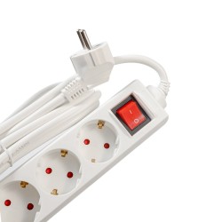 PRELUNGITOR SPACER, Schuko x 5, conectare prin Schuko (T), cablu 3 m, 16 A, max. 3500W, protectie supratensiune, protectie copii