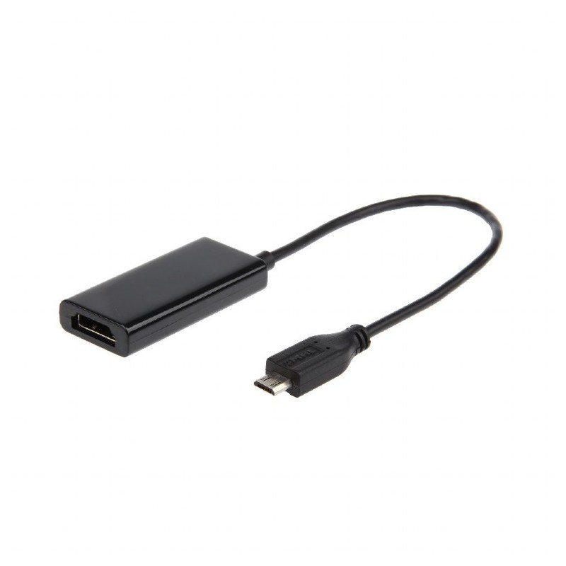 ADAPTOR video GEMBIRD, adaptor Micro-USB (T) la HDMI (M), 16cm, rezolutie maxima Full HD (1920 x 1080) la 60Hz, conecteaza smart