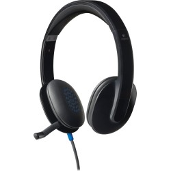 CASTI Logitech, "H540", cu fir, standard, utilizare multimedia, call center, microfon pe brat, conectare prin USB 2.0, negru, "9