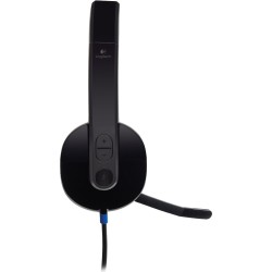 CASTI Logitech, "H540", cu fir, standard, utilizare multimedia, call center, microfon pe brat, conectare prin USB 2.0, negru, "9