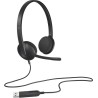 CASTI Logitech, "H340", cu fir, standard, utilizare multimedia, call center, microfon pe brat, conectare prin USB 2.0, negru, "9
