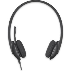 CASTI Logitech, "H340", cu fir, standard, utilizare multimedia, call center, microfon pe brat, conectare prin USB 2.0, negru, "9