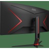 MONITOR AOC 34" gaming, VA, UWQHD (3440 x 1440), Wide, 300 cd/mp, 1 ms, HDMI, DisplayPort, "CU34G2/BK" (timbru verde 7 lei)
