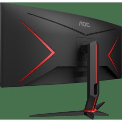 MONITOR AOC 34" gaming, VA, UWQHD (3440 x 1440), Wide, 300 cd/mp, 1 ms, HDMI, DisplayPort, "CU34G2/BK" (timbru verde 7 lei)