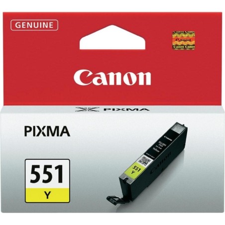 Cartus Cerneala Original Canon Yellow, CLI-551Y, pentru Pixma IP-7250|8750|IX-6850|MG-5450|5550|5650|6350|6450|6650|7150|7550|MX