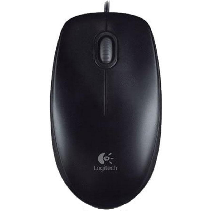 MOUSE LOGITECH, "B100", PC sau NB, cu fir, USB, optic, 800 dpi, butoane/scroll 3/1, , negru, "910-003357" 45501509 (timbru verde