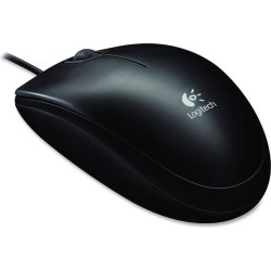 MOUSE LOGITECH, "B100", PC sau NB, cu fir, USB, optic, 800 dpi, butoane/scroll 3/1, , negru, "910-003357" 45501509 (timbru verde
