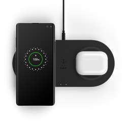 ALIMENTATOR wireless BELKIN, 2 x 10W, 2x pad-uri incarcare, negru "WIZ002VFBK" (timbru verde 0.18 lei)