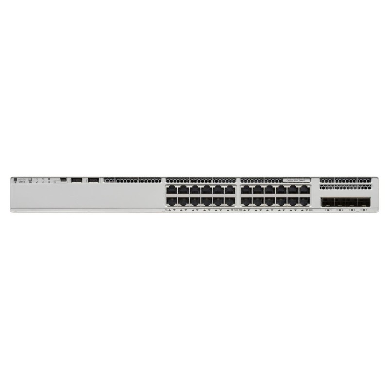 SWITCH PoE CISCO, "Catalyst 9200L-24P"port Gigabit x 24, managed, rackabil, carcasa metalica, "C9200L-24P-4G-E" (timbru verde 2 