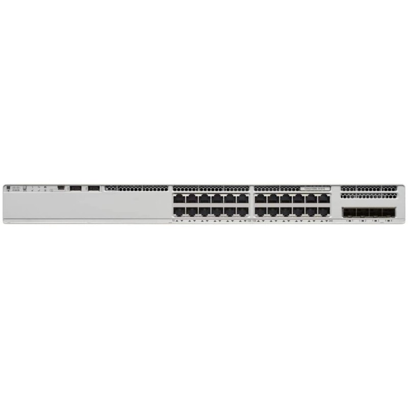 SWITCH PoE CISCO, "Catalyst 9200L-24T"port Gigabit x 24, managed, rackabil, carcasa metalica, "C9200L-24T-4G-E" (timbru verde 2 