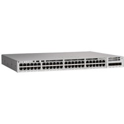 SWITCH PoE CISCO, "Catalyst 9200L-48T"port Gigabit x 48, managed, rackabil, carcasa metalica, "C9200L-48T-4G-E" (timbru verde 2 
