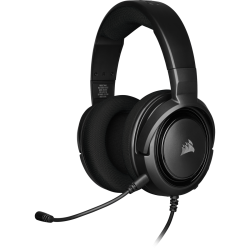 CASTI Corsair, "HS35", cu fir, gaming, utilizare multimedia, smartphone, microfon pe brat, detasabil, conectare prin Jack 3.5 mm