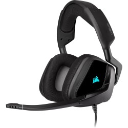 CASTI Corsair, "Void RGB Elite", cu fir, gaming, utilizare multimedia, microfon pe brat, conectare prin USB 2.0, negru, "CA-9011