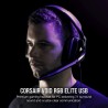 CASTI Corsair, "Void RGB Elite", cu fir, gaming, utilizare multimedia, microfon pe brat, conectare prin USB 2.0, negru, "CA-9011