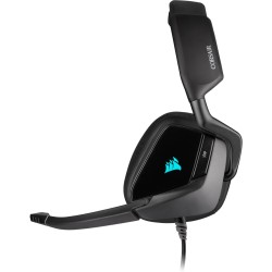 CASTI Corsair, "Void RGB Elite", cu fir, gaming, utilizare multimedia, microfon pe brat, conectare prin USB 2.0, negru, "CA-9011