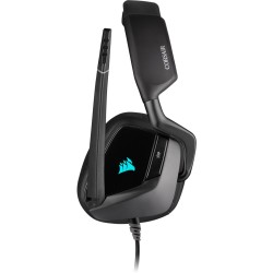 CASTI Corsair, "Void RGB Elite", cu fir, gaming, utilizare multimedia, microfon pe brat, conectare prin USB 2.0, negru, "CA-9011