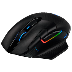 MOUSE CORSAIR, "Dark Core RGB Pro", gaming, wireless, BT| 2.4GHz, 18000 dpi, butoane/scroll 8/1, iluminare, butoane programabile