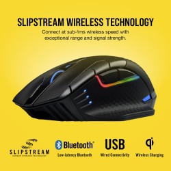 MOUSE CORSAIR, "Dark Core RGB Pro SE", gaming, wireless, BT | 2.4GHz,18000 dpi, butoane/scroll 8/1, iluminare,butoane programabi