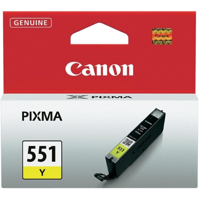 Cartus Cerneala Original Canon Yellow, CLI-551Y, pentru Pixma IP-7250|8750|IX-6850|MG-5450|5550|5650|6350|6450|6650|7150|7550|MX